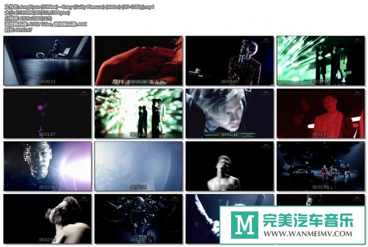 韩国高清MV下载-JongHyun - Crazy (Guilty Pleasure) (Melon) (HD-1080p) [百度网盘/MP4/273M](1)