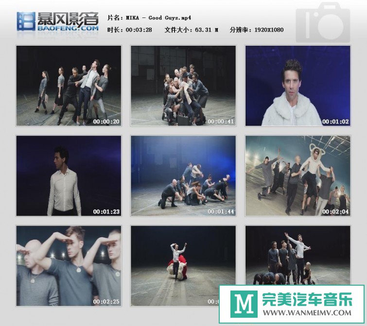 欧美高清MV下载-MIKA - Good Guys【百度/MP4/63MB】(1)