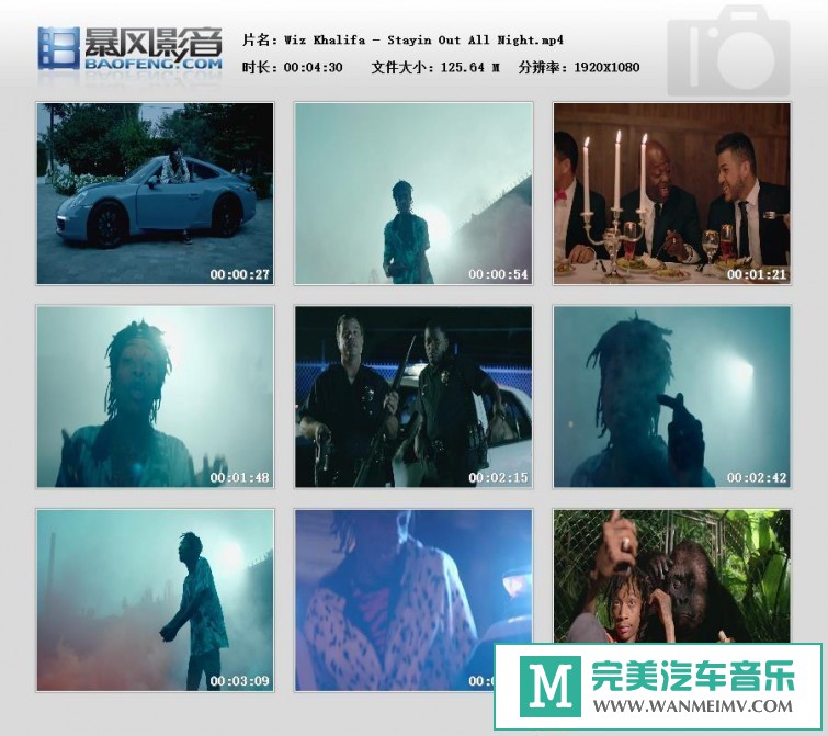 欧美高清MV下载-Wiz Khalifa - Stayin Out All Night【百度/MP4/125MB】(1)