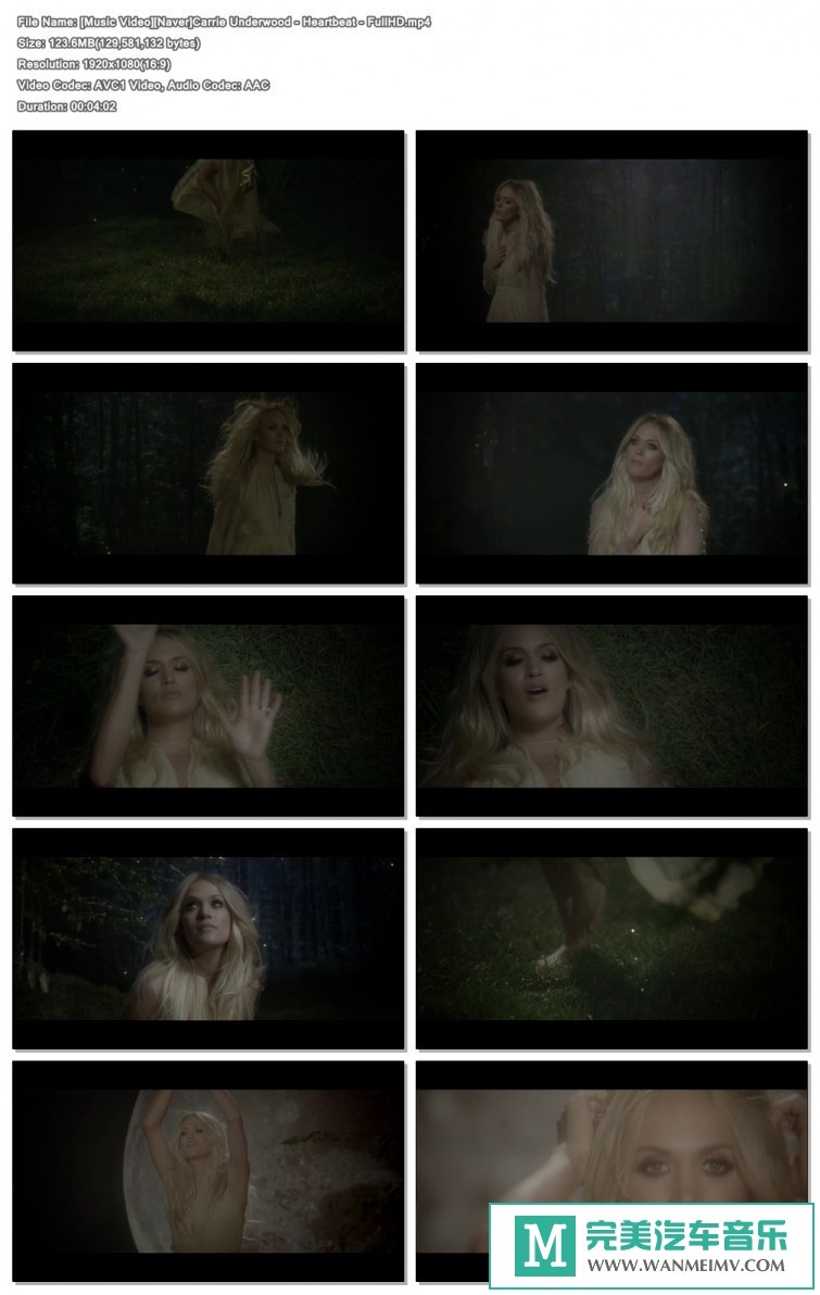 欧美高清MV下载-Carrie Underwood - Heartbeat (NAVER)[BD/MP4/123MB](1)