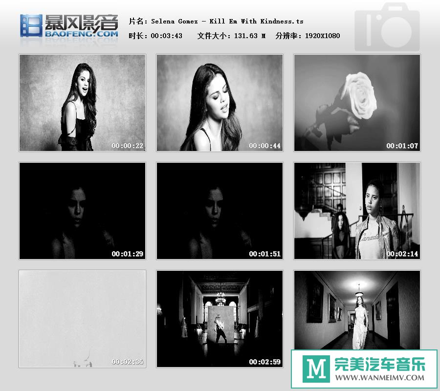 欧美高清MV下载-Selena Gomez - Kill Em With Kindness【百度/ts/131MB】(1)