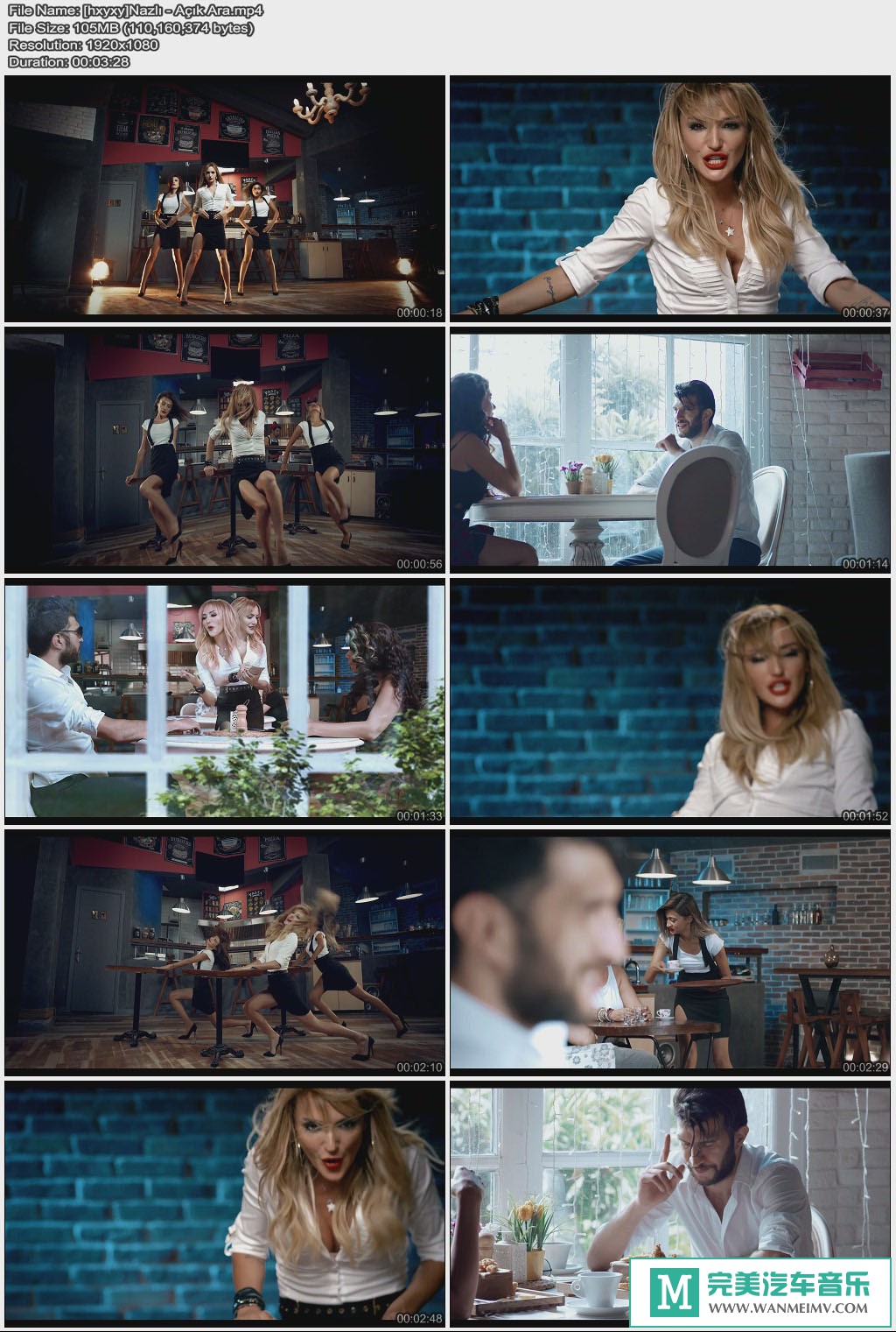 欧美高清MV下载-性感女团 Nazlı - Açık Ara(mp4/105/百度)(1)